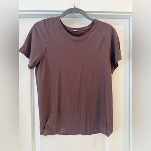 lululemon athletica Plum Short Sleeve Quick Pace Tee